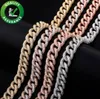 Bijoux pour hommes Hip Hop Iced Out Cuban Link Chain Chain Rapper Collier de concepteur de luxe Diamond Choker Real 14K Gold plaqué très bling Chri9379194