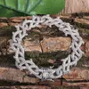 15mm Hip Hop Punk Mens Thorns Thistles Cuban Chain Bracelets 5A zircone Gioielli