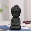 Dekorative Figuren Mini Keramik Buddha Statue süßes kleines Mönch Meditatation Ornament Miniatur für Home Tea House Decorationtea Haustier