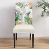 Sandalye Kapakları Yaz Palmı Yaprakları Soyut Sanat Yemek SPANDEX Streç koltuk Kapağı Düğün Mutfak Ziyafet Partisi Kılıfı