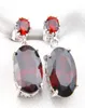 5 PCSLOT Sell and New Style 925 Sterling Silver Plated Red Garnet Gems Earring for Lady E01641991422