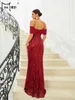 Robes de fête Missord Elegant Wine Sequin Prom Robe 2024 Femmes Spaghetti STRAP V COU COUP SHERF