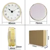 Clocks Accessoires 80 mm Insert Mouvement Craft Gold Rim Head .15 pouces Roman Numerals Modern Style