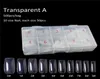 Tamax 500pcsbox Falso unhas Tampa completa Halte e estilo francês White Natural Transparent Clear Color Fake Nails UNIF Tool8216635