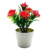 Kwiaty dekoracyjne sztuczny garnek roślinny ekologiczny, niechilający się plastikowy dekoracja Kapok Fałszywe ozdoby kwiatowe doniczkowe