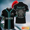 Polo maschile Herren Polos Shirt Personal Isierte Nome Dart Gedruckt Top Sommer Polos Shirt Unisex Kurzarm Hemden Unterst Tzung Club Ampassl2405