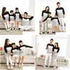 Familie matching outfits moeder dochter jurk look look kleding vader zoon t-shirt katoenwerk gestreepte drop levering baby kinderen moederschap dhgte