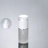 Storage Bottles Capacity 30ml 200pcs/lot Factory Wholesale High Quality Silver Glass Lotion Pump Bottle For Cosmetic Packaging