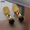 Boucles d'oreilles en peluche moderne JEWELRY 925 Silver Needle Metal Gold Couleur 2024 TRENDE BALLE BRASS BRASS de haute qualité Fro Femme