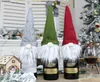 Case Nieuwe 2020 Gezichtsloze fles wijnpop Kerstmis Noordse land God Santa Claus Champagne Wijnfleshoes Nieuwjaar Decoratie1231987