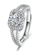Ringas de pedra de pedra de moissanita hollow vintage anéis de luxo quadrada de luxuoso Big Crystal Shining Ring for Women Whole7935134
