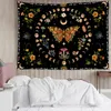 Tapisseries dessin animé papillon mur mur suspendu phase lun phase salon décoration décoration canapé couverture esthétique hippie petite poussière