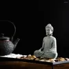 Figurines décoratines de haute qualité de haute qualité Bouddha Resin Garden Ornement de grès de grès décor de pierre zen Effet