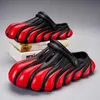 Painted Five Claw Golden Dragon EVA Hole Shoes with a Feet Feeling Thick Sole Summer COOL SUMMER daily non-slip new male fashion eva cool red 2024