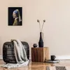 The Girl with a Pearl Earring by Jan Vermeer Oil Paintings Reproduction Canvas Print HD Prints Artwork for Home Office Decoration