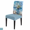 Pokrywa krzesełka Vintage Olej Malarstwo stokrotka jadalnia elastyczna okładka siedzenia na ślub w kuchni bankietowej etui na imprezę