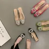 Sandalen Fashion Square onder kop hiel lage zomer strass hakken schoenen voor vrouwen sandalias de mujer 240428 271 s