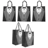 Present Wrap Stylish Creative Shopping Wrapping Paper Bags Brudgum Black Tuxedo Cosmetic for Holiday