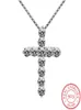 Bijoux fin entièrement réel 925 Collier pendentif en argent massif micro pave cz diamant en argent collier pour femmes6033592