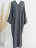 Этническая одежда 2024 Новая Batwing Slve Open Kimono Abaya Emelcodery Dubai Moroccan Women Kaftan Jalabiyat Turkish African African Islambing Clothing T240510