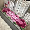 Tappeti acrilici spessa 4 tappeti art rose per camera da letto/comodino romantico sala da bagno per sala da bagno per sala da bagno per il salto da bagno 165 70 cm