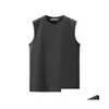 Heren T-shirts Designer Hoogwaardige mouwloos vest Fashion Pure Cotton Fitness Running Sports Summer Loose Drop Delivery Apparel Clot OTL7X