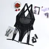 Yimunancy Deep V Neck Lace Body Women Mesh One Piece Black Sexy Babydoll Teddies Body Femme 240423