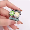 Personnalized Cartoon Invasion Alien Créativité Funny Characre Commémorative Pins Brooch Flip Neck Badge personnalisé Interes AB270