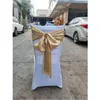 Chair Covers El Wedding Event Free Of Charge Back Flower Props Banquet Decoration Cover Elastic Ribbon Bow