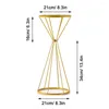 Vaser Gold Geometric Wedding Centerpieces Table Flower Metal Vase Stands Dekorationer