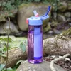 650ml portable water purifier bottle kettle gym training bottle leak proof vibration bottle outdoor survival filter 240506