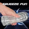 Masturbation transparente outable avec un vagin texturé pipe sexe toys pénis tpe manche pour hommes 240423