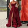 Urban Seksowne sukienki Wspaniała sukienka wieczorowa długość podłogi gładka luźna bokska szczelina Low Bosom Banquet sukienka T240510