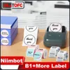 NiIMBOT B1 Wireless Label Maker Swap Color Round Adhesive Sticker Business Labeling Printer Machine Prijs Opmerkingen Papier 20-50 mm 240430