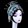 Party -Dekoration Chinesische traditionelle Opernkopf -Set Huadan Headwear Haarzubehör Holz Diamant Baotou eine komplette Kopfbedeckung