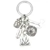 Keychains Keychain Fireman Diy Flames Fire blusser bijl hangers mannen sieraden auto sleutelhanger souvenir voor cadeau