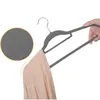 Cintres 5pcs Black Robe Rack Save Space Adult Hanger Velvet Velvet Flock Clothes Coat Holder