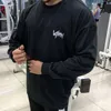 Con cappuccio maschile 2024 marca di moda sottile marca di moda sfusa abito fitness per allenamento per il tempo libero sport t-shirt pullover a maniche lunghe