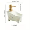 Dispensador de sabão líquido 1pc Luxo Luxo 350ml Cerâmica Sinitizador de Hand Sanitizador de Gel Shampoo Derramenta Dispensação de Garrafa Pressione Banheiro
