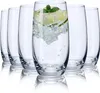 Wine Glasses (Pack Of 6) Clear Drinking Set Crystal Tall Mugs For Juice/Drinks/Cocktails/Coffee - 15 Oz