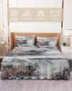 Scapa da letto Inchiostro in stile cinese Pittura paesaggio elastico letto aderente con foglio di copertina materasso per materasso