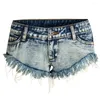 Jeans da donna in denim estate short women club sexy club bassa bassa nappa y2k vestiti blu spiaggia cortometraggi