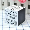 Gift Wrap Hanukkah Favor Box Anpassad åtta ljus godischoklad för judisk festival