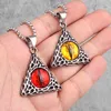 Colliers pendents Demon Red Yellow Eye Long Men Pendants Chaîne Punk pour petit ami Male Bijoux en acier inoxydable Créativité Gift en gros