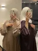 民族衣類ラマダン着物2ピースアバヤセットトルコイスラムイスラムアラブヒジャーブドレスイスラム教徒セット女性のためのキマール