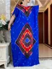 Etnische kleding 2024 Nieuwe Abaya Ladys -jurk met grote sjaal Afrikaanse zomer vrouwen korte slve dashiki gedrukte bloemen losse islam katoenkleding t240510hyui
