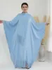 Roupas étnicas Ramadã Eid Palestina Tassel Batwing Abaya Dubai Luxo 2024 Vestidos africanos de Kaftan árabe para mulheres Vestido muçulmano KA T240510