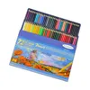 Crayons 72 pièces de couleur crayon ensemble hexagonal huile colorée en papier emballage de papier d'art professionnel