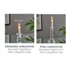 Candle Holders Glass Holder Nordic Romantic Candelabras Dining Table Centerpieces Accessories Transparent Crystal Candlestick Home Decor