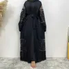 Ethnische Kleidung neuer Ramadan Eid Mubarak Abaya Dubai Femme Luxus Gold Strasssteine Muslim Kleid Abayas Frauen Kaftan Islamische afrikanische Dashiki T240510